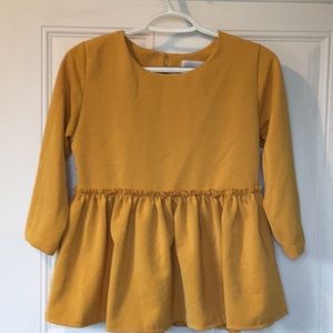 Mustard peplum blouse